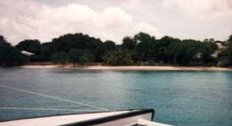 Picture of beach from boat